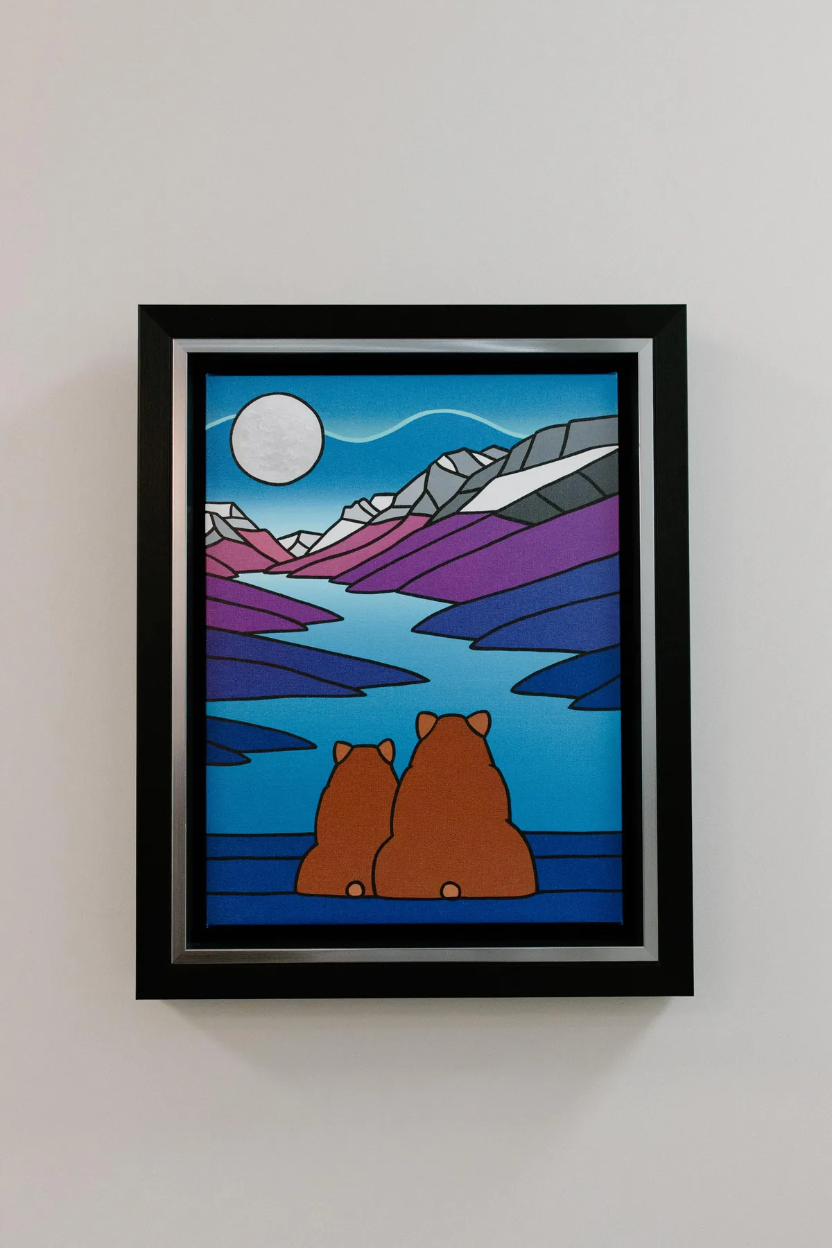 Framed bear artwork at the Smiles @ Southgate dental office in Edmonton